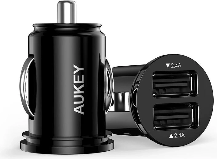 Aukey mini autolaadija 2× USB 24 W AiPower tehnoloogiaga