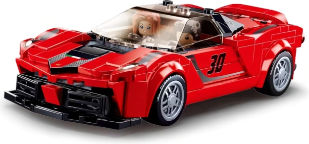 Sluban punane Itaalia sportauto Model Bricks ehituskomplekt