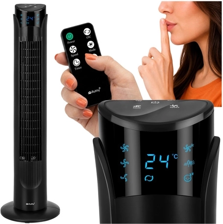 Ruhhy tornventilaator 83 cm must kaugjuhtimispuldiga