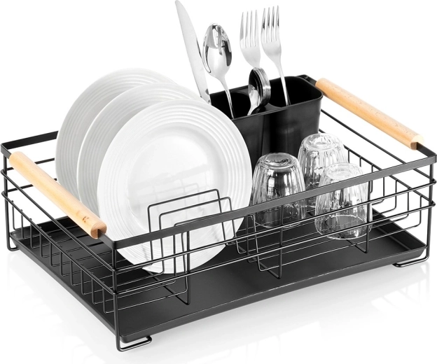 Vilde Black Dish Drainer 43 × 28.5 × 14.5 cm