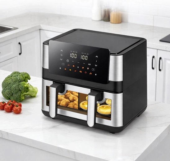 Kuumõhufritüür (air fryer) kahe korviga 8 l (4+4 l) 2000 W, 12 programmi