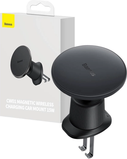 Baseus magnetiline telefonihoidik autosse 15 W juhtmevaba laadimisega, must