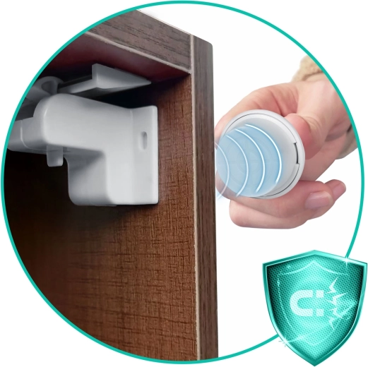 Hidden and secure cabinet closure