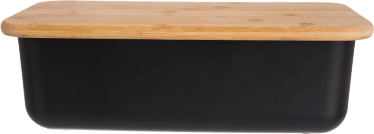 Leivakast Black bambuskaanega 40 × 23 × 13 cm
