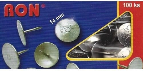 Suured vaibanööpnõelad 14 mm, nikeldatud (100 tk)