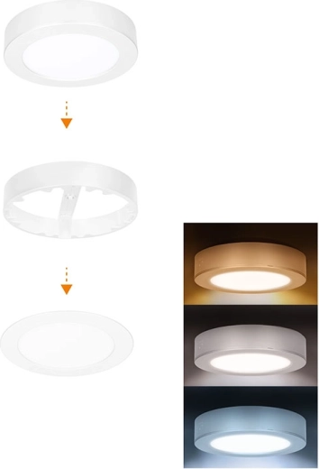 Solight LED mini-paneel vannituppa 2 ühes, 12 W, 1020 lm, IP54, valge