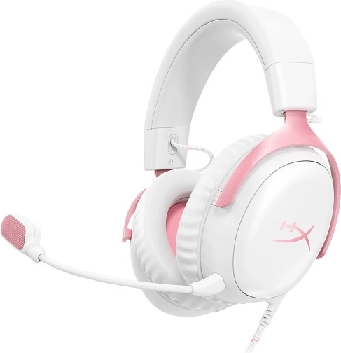 Mängupeakomplekt HyperX Cloud III valge/roosa