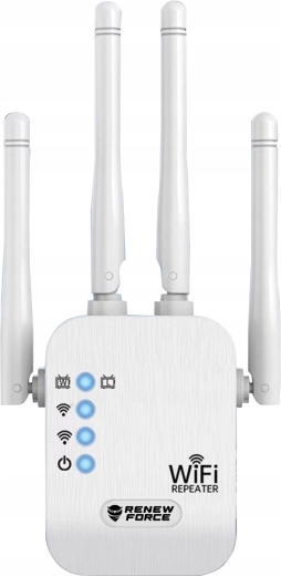 Kahe sagedusega Wi‑Fi signaalivõimendi (repeater) Renew Force 1200 Mb/s 4 antenniga – 1 tk