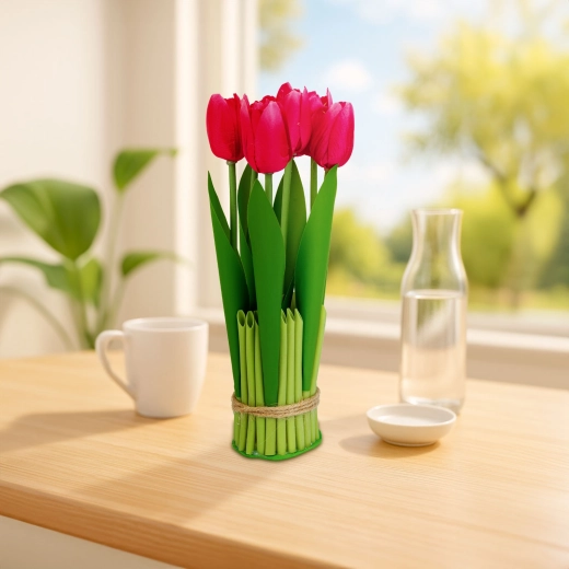 Dekoratiivne kunsttulp, punane