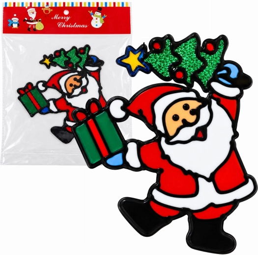Jõulune geelist aknakleebis Santa Claus 20 × 25 cm