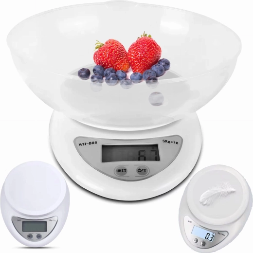 Elektrooniline köögikaal kausiga 5 kg, täpsus 1 g