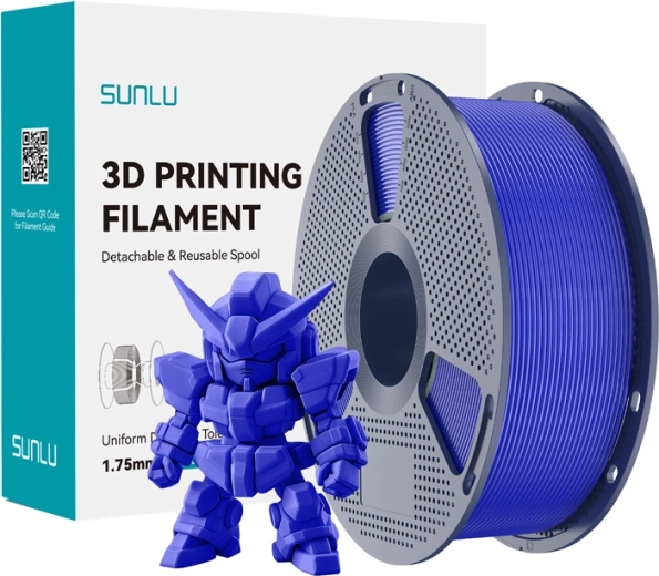 Sunlu PLA+ 2.0 filament professionaalseks 3D-printimiseks 1,75 mm – klein blue (sinine)