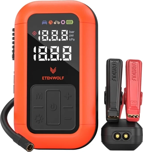 ETENWOLF X6 Pro Max autokompressor 12 000 mAh akuga
