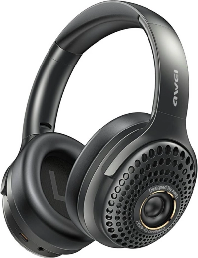 Juhtmevabad kõrvapealsed kõrvaklapid AWEI AT30 Bluetooth 6.0, mustad
