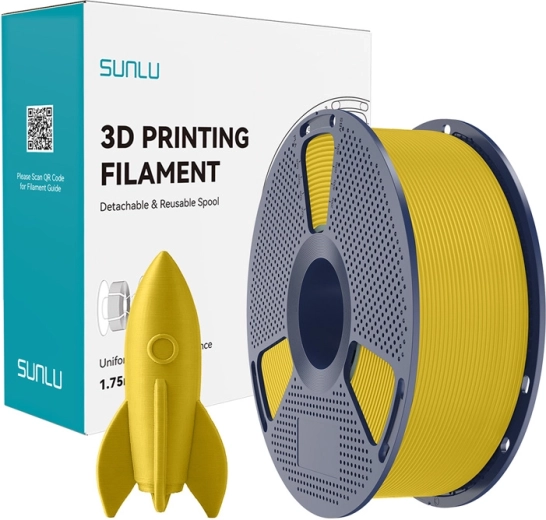Sunlu PLA filament kiireks printimiseks, kollane