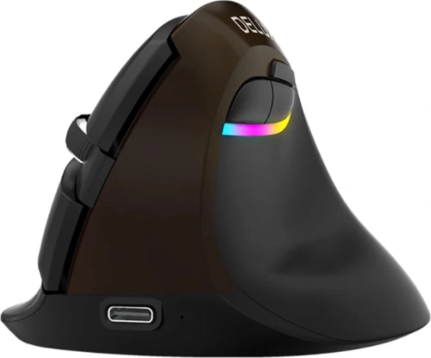 Ergonoomiline vertikaalne hiir Delux M618 Mini Jet (Bluetooth/2,4 GHz, USB‑C)