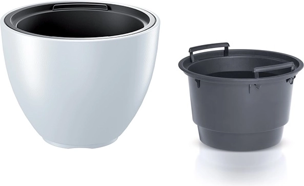 Planter with insert 29.8 cm white HEOS