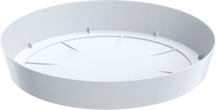 Plastikust alus taldrik lillepotile LOFLY 12,5 cm valge