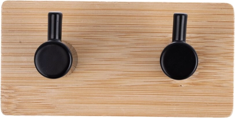 Radka self-adhesive hook made of bamboo and metal, 2 hooks
