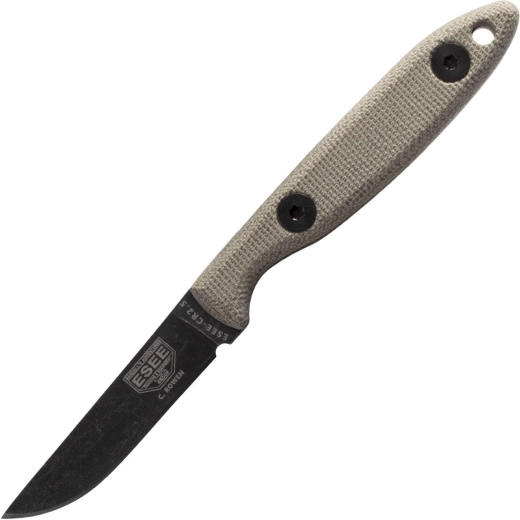 ESEE CR 2.5 Camp-Lore kompaktne välinoanuga, 6,3 cm, micarta, nahktupp