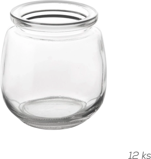 Klaasist purk jogurti ja magustoitude jaoks 300 ml, komplekt 12 tk
