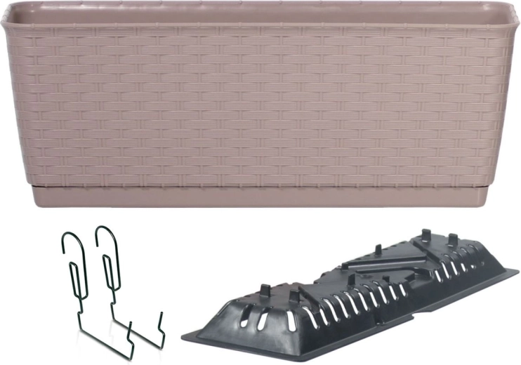 RATOLLA PW Planter Box with Hooks 40 cm mocha