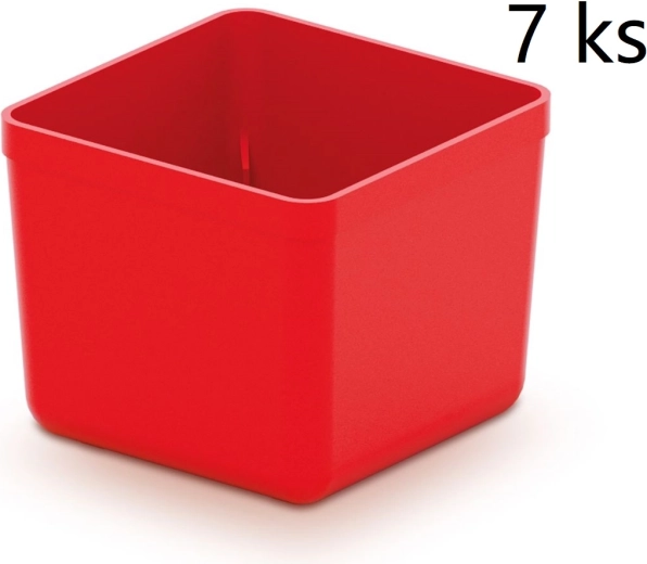 7 plastkarbi komplekt tööriistade jaoks Unite Box, punane, 55 × 55 × 165 mm