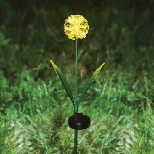 Hortensia päikeseenergial töötav maasse torgatav valgusti 25 sooja valge LED-iga – 1 tk
