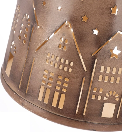 Elegant brown-gold metal