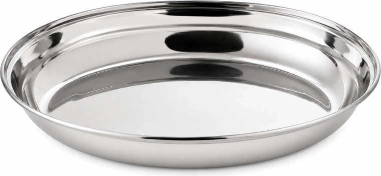 Stainless Steel Deep Oval Curry Bowl 30 cm