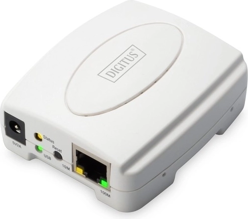 Print server 1xUSB 2.0, 1xRJ45 Fast Ethernet 10/100Mbps