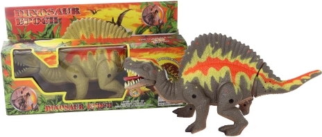 Kõndiv dinosaurus tulede ja helidega, 33 cm