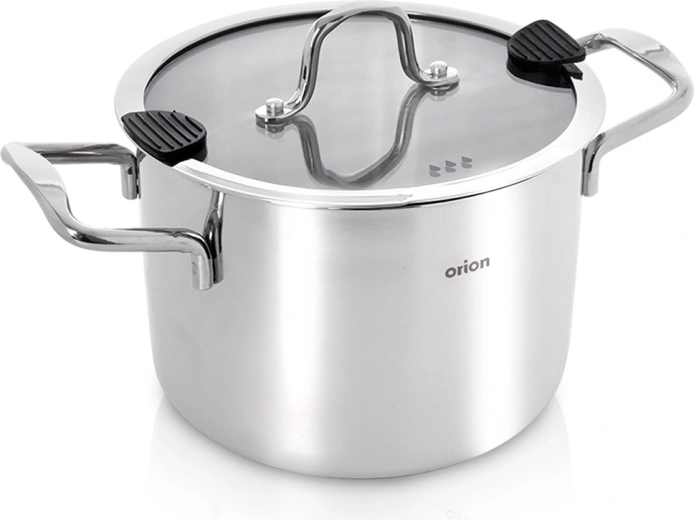Roostevabast terasest pott kaanega VENICE 16 cm, 2,3 l