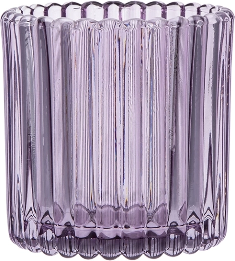 Lilla klaasist küünlaalus 7,5 × 7,5 × 7,5 cm