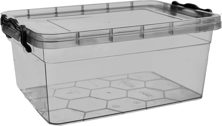 Plastist toidukarp kaanega 5 l, hall