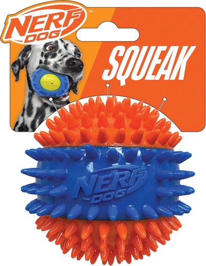 Nerf Dog piiksuv pall ogadega 6,9 cm