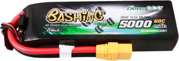 LiPo aku gensace 5000 mAh 11,1 V 60C 3S XT90 pistikuga