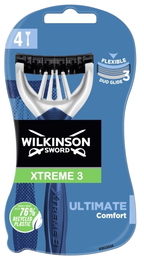 Wilkinson Xtreme3 Ultimate Plus ühekordsed raseerijad (4 tk)