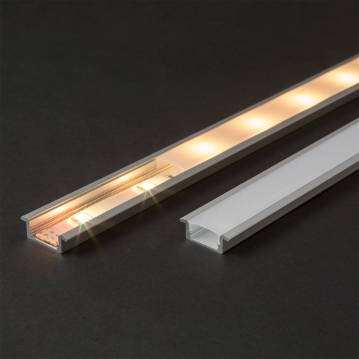 Opaalne kate alumiiniumist LED-profiilile, 1 m
