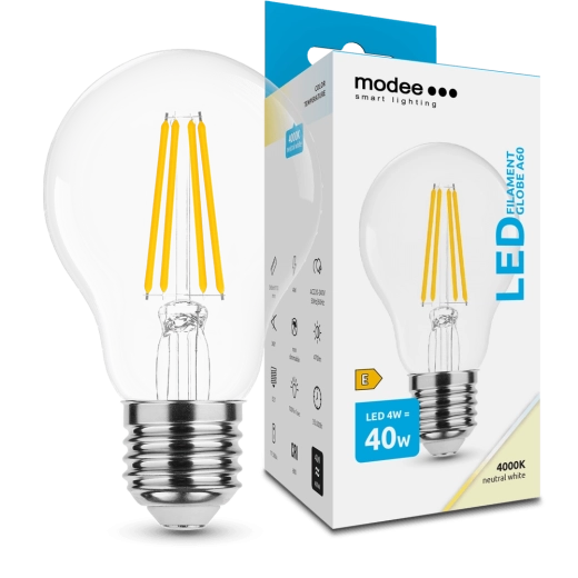 Modee Smart Lighting LED-filamentpirn Globe E27 4 W neutraalne valge