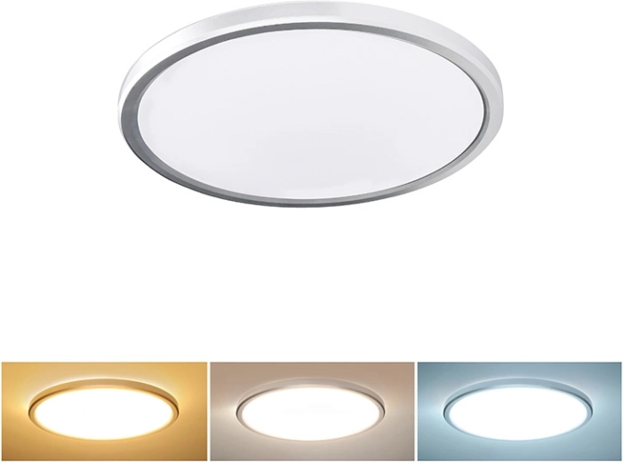 Solight LED-lae- ja seinavalgusti Acate IP54 18 W 1620 lm 22 cm, hõbedane