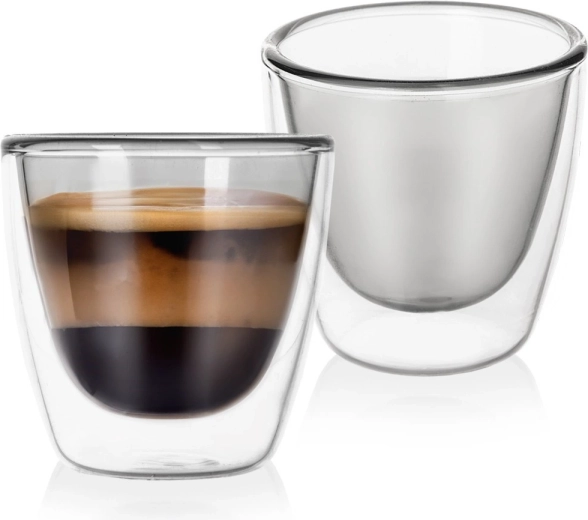 Kahekordse seinaga termoklaasid espressoks Double 90 ml, 2 tk