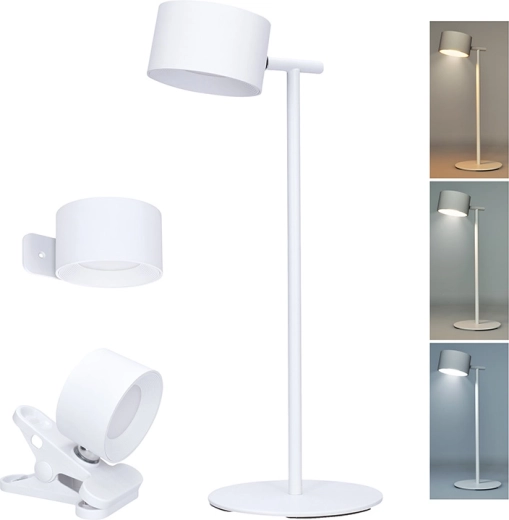 Solight laetav LED-laualamp 3-ühes 280 lm, valguse värvitemperatuuri muutmise ja hämardamisega, valge