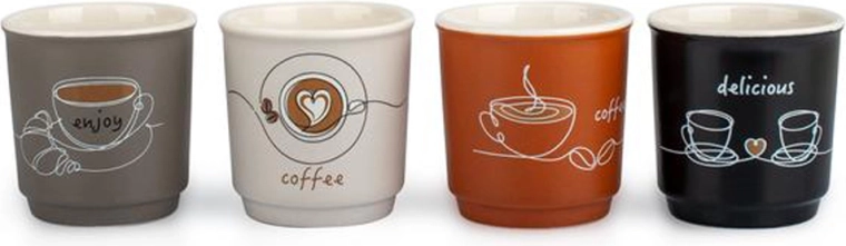 Keraamiline espressotass Coffee 90 ml, 4 disaini