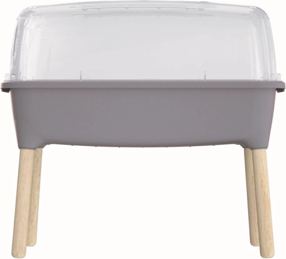 Kõrge istutuskast Respana Planter Wood High Set 78 cm – hall kivi