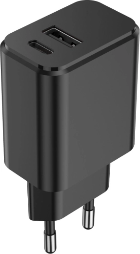 Setty võrgulaadija 20 W USB‑C PD ja USB‑A QC-ga, must
