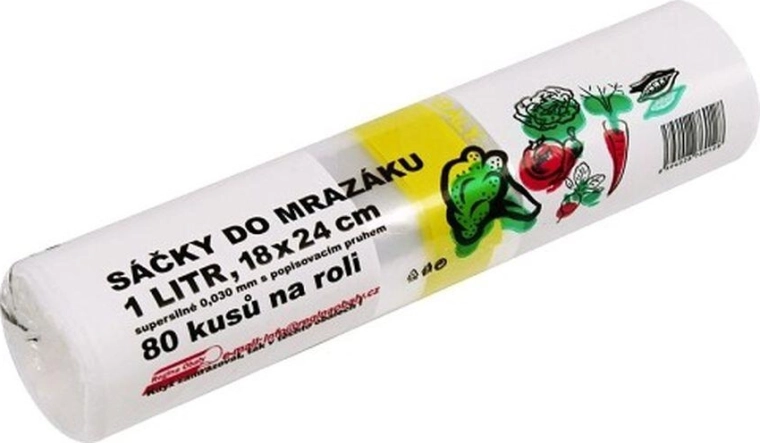 Sügavkülmutuskotid kirjutusribaga 1 l, eriti tugevad (80 tk)
