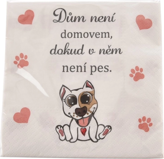 Paberist ühekordsed salvrätikud Dog home 33 × 33 cm, 20 tk