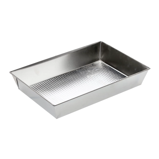 Tekstuurse põhjaga ahjuplaat 36 × 24,5 × 6 cm, tsingitud plekk