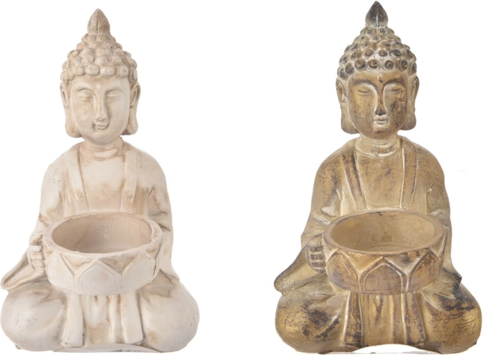 Budha küünlajalg polüresiinist 9 × 9 × 14 cm (2 varianti)